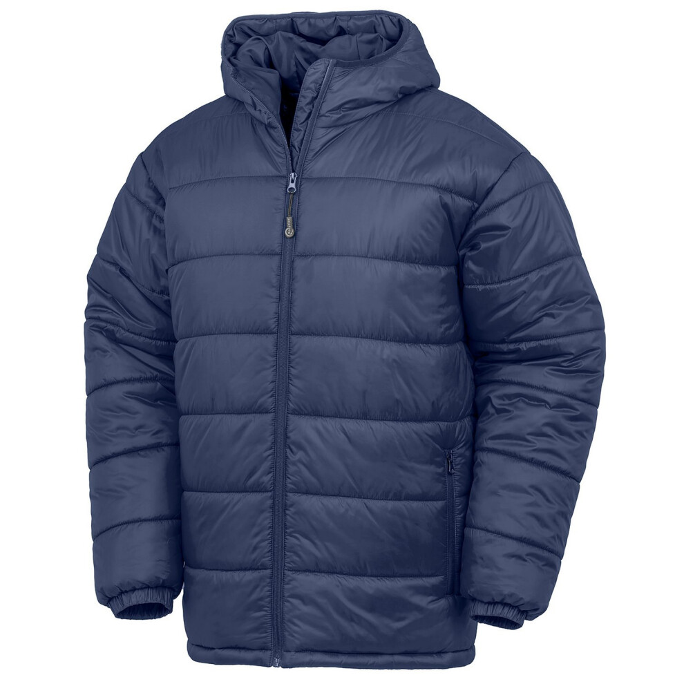 (S, Navy) Result Genuine Recycled Unisex Adult Recycled Padded Parka