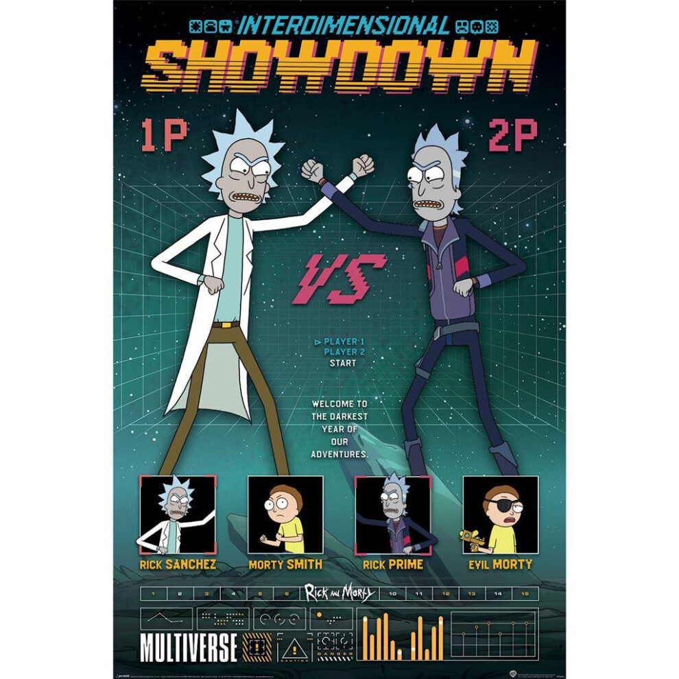 Rick And Morty Showdown Paper Poster