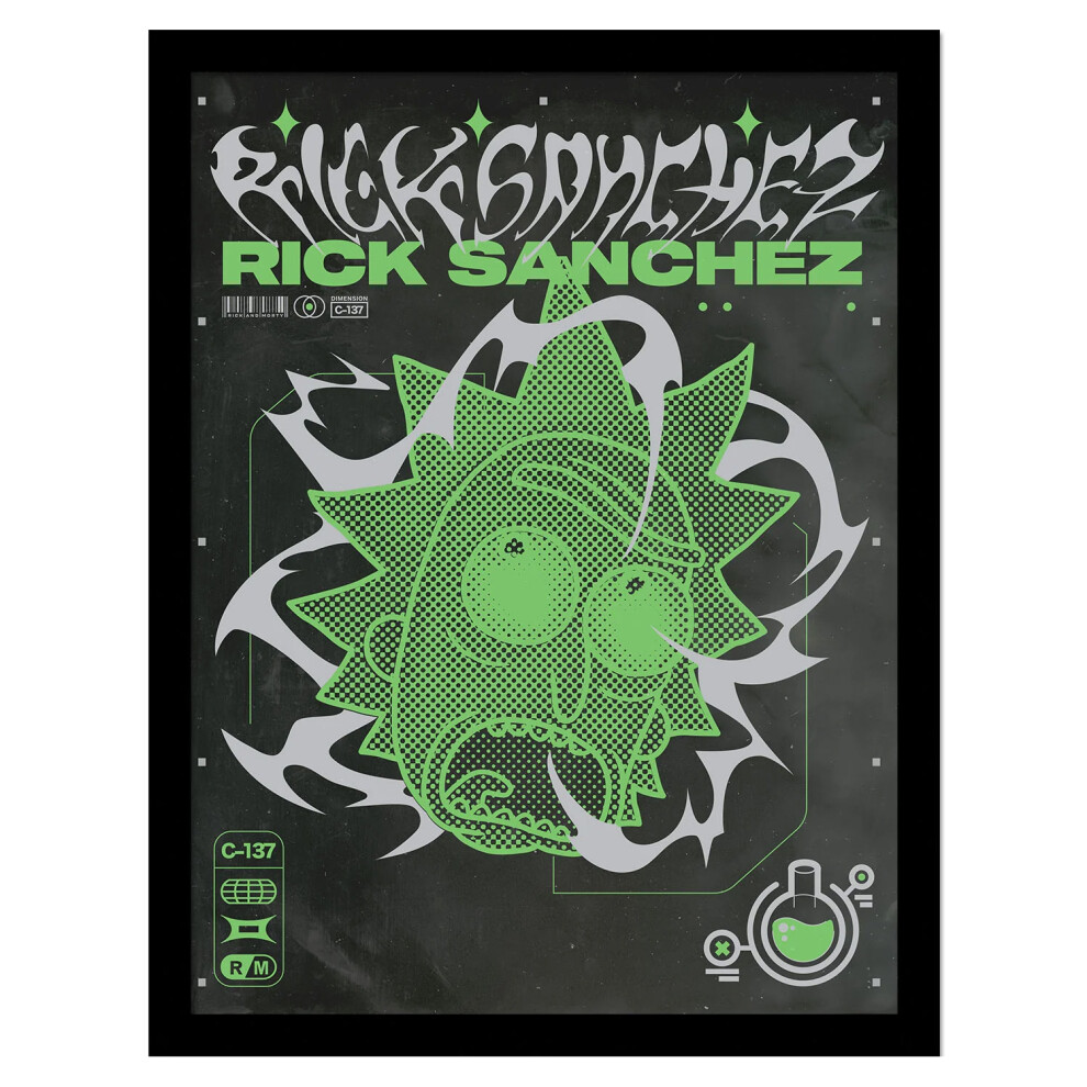 Rick And Morty 90S Rave Rickvival Rick Paper Print