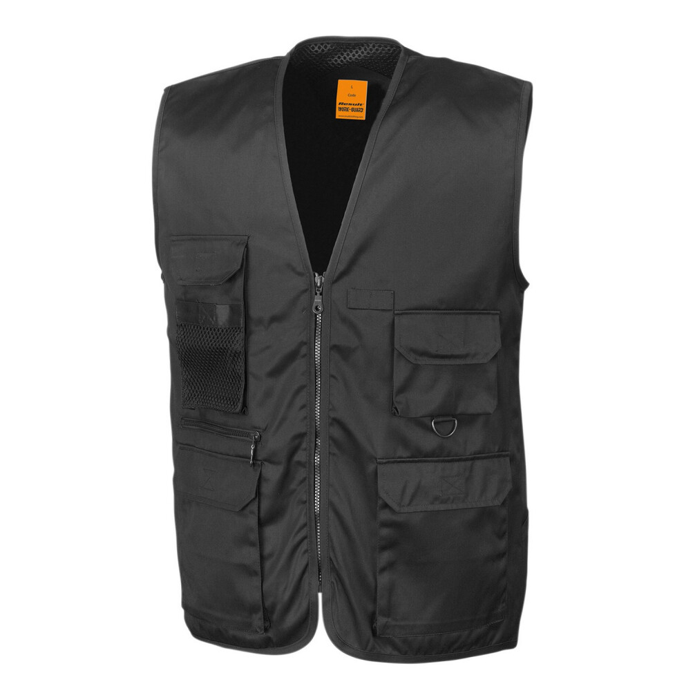 (L, Black) WORK-GUARD by Result Unisex Adult Adventure Safari Waistcoat