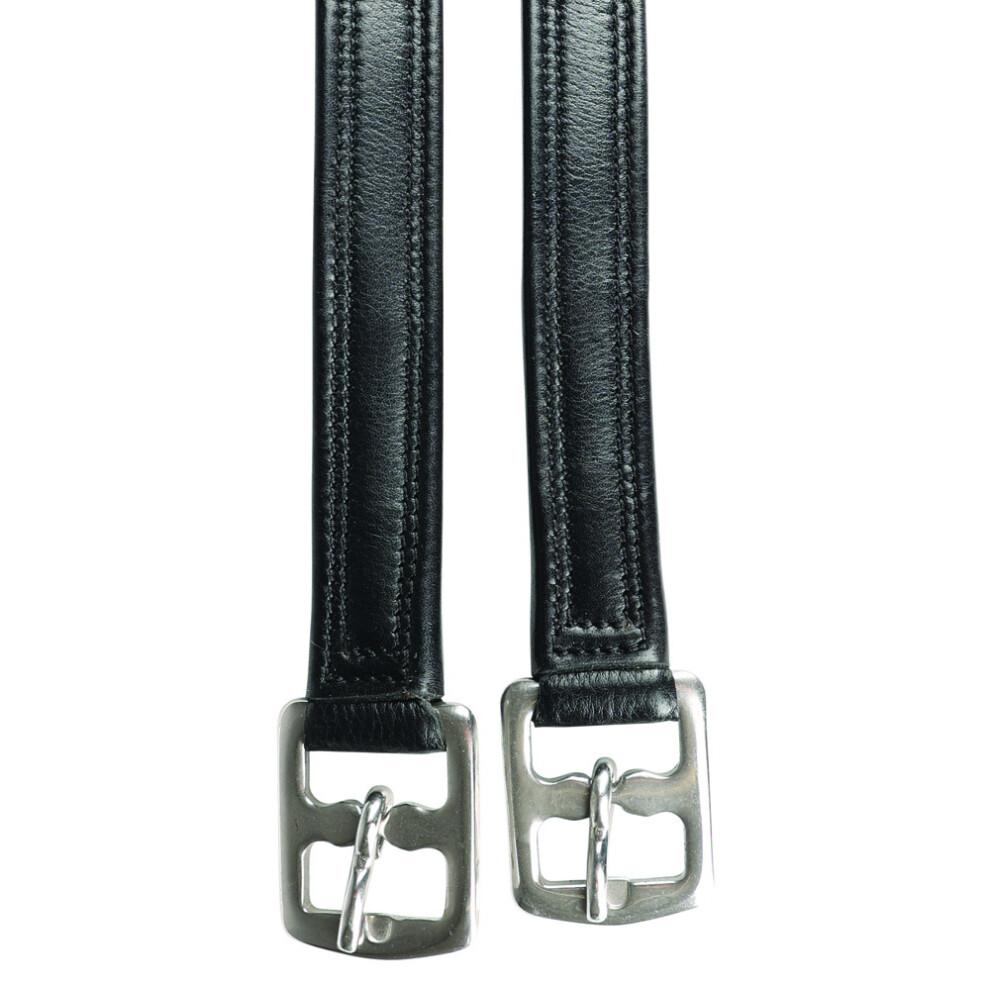 (48in, Black) Hy Supersoft Leather Horse Stirrup Leathers