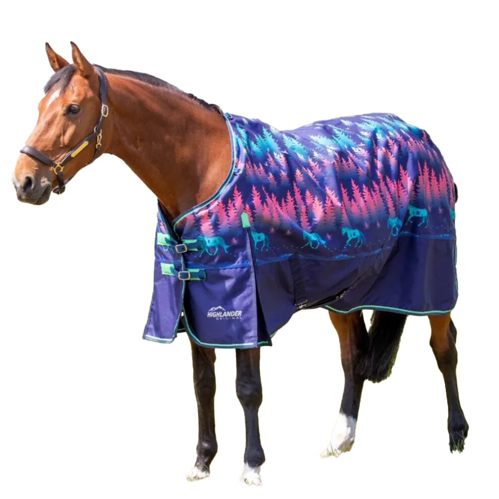 (5' 9", Navy) Highlander Original Lite Standard-Neck Horse Turnout Rug