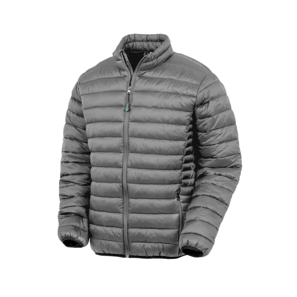 (L, Frost Grey) Result Genuine Recycled Mens Recycled Padded Jacket