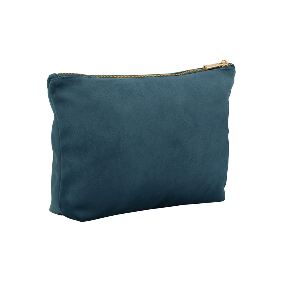 (S, Blue Topaz) Bagbase Velvet Accessory Bag