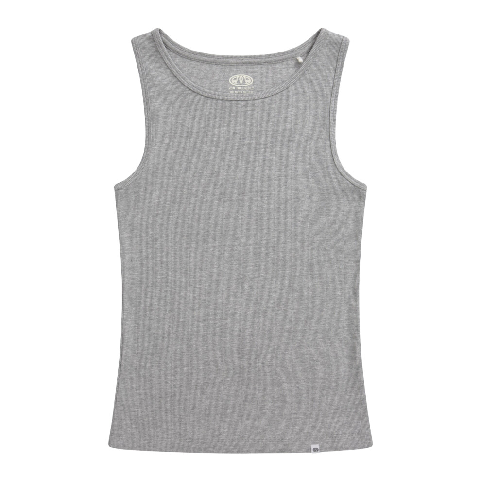 (20 UK, Grey) Animal Womens/Ladies Ribbed Organic Tank Top