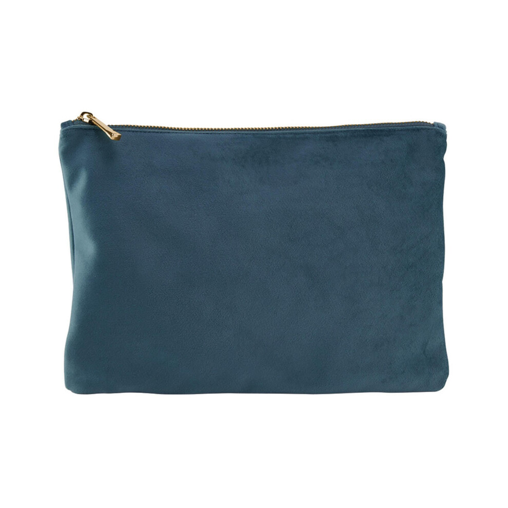 (30cm x 20cm, Blue Topaz) Bagbase Velvet Cosmetic Case