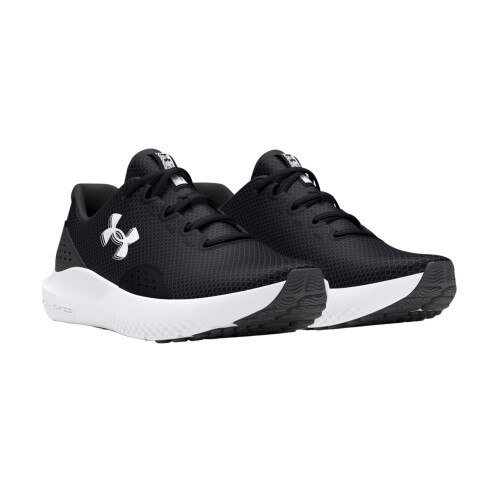 12 UK Black White Under Armour Mens Surge 4.0 Trainers