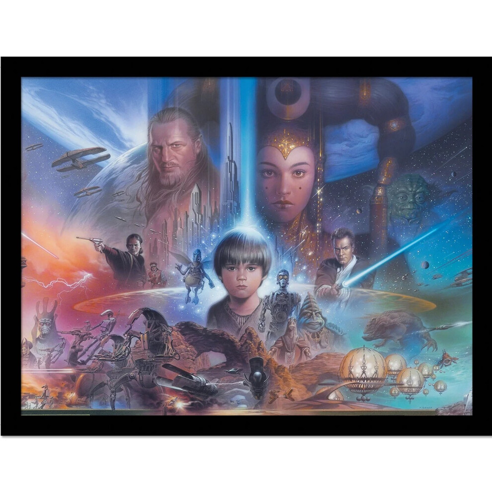 Star Wars Episode I Art Framed Poster