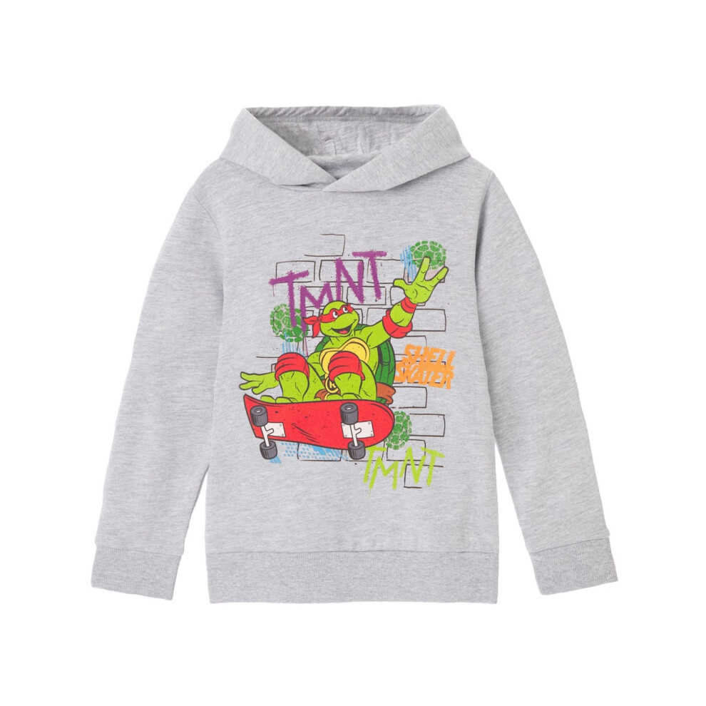(11-12 Years, Grey Marl) Teenage Mutant Ninja Turtles Childrens/Kids Shell Skater Hoodie