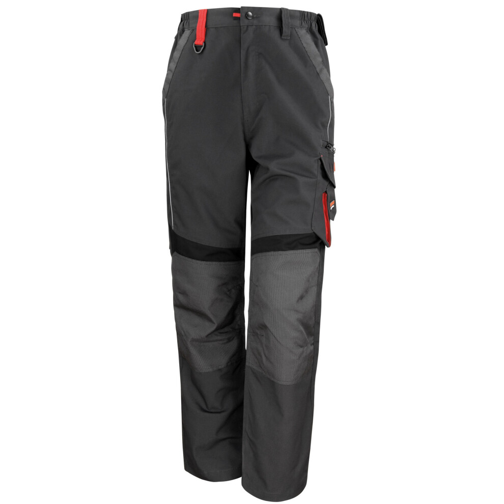 (XL R, Grey/Black) WORK-GUARD by Result Unisex Adult Technical Trousers