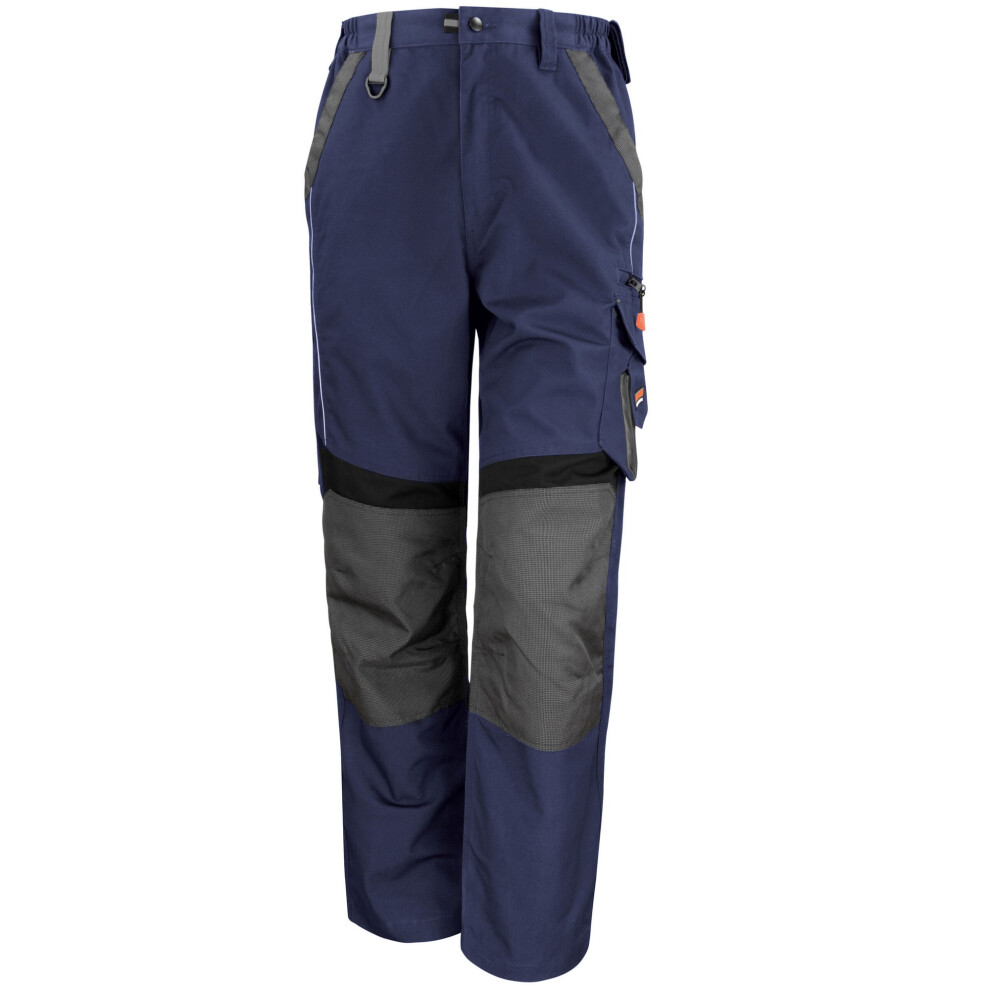 (XS R, Navy/Black) WORK-GUARD by Result Unisex Adult Technical Trousers