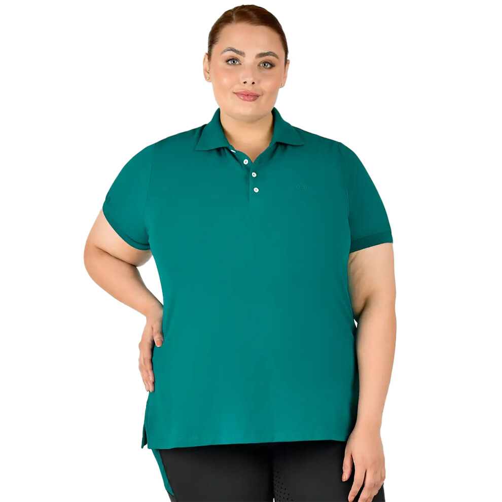 (16 UK - 18 UK, Deep Lake) Dublin Womens/Ladies Lauren Plus Short-Sleeved Polo Shirt