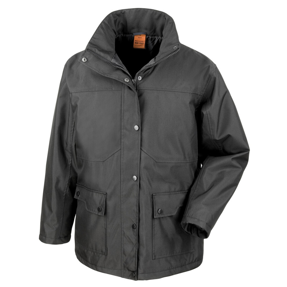 (S, Black) WORK-GUARD by Result Mens Platinum Manager Waterproof Jacket