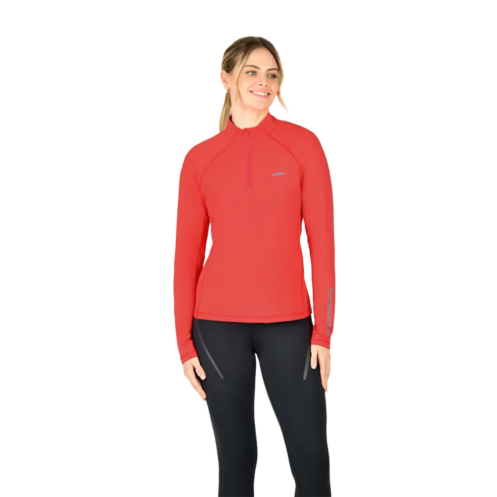 (XXS, Bittersweet/Red) Weatherbeeta Womens/Ladies Prime Long-Sleeved Top