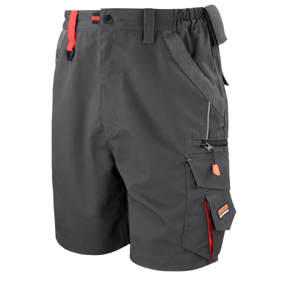 (L, Grey/Black) WORK-GUARD by Result Unisex Adult Technical Cargo Shorts