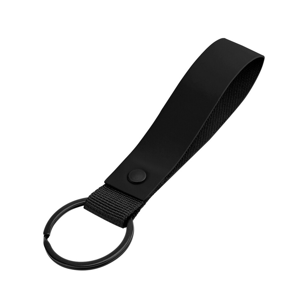 (One Size, Black) Bagbase Matte PU Keyring