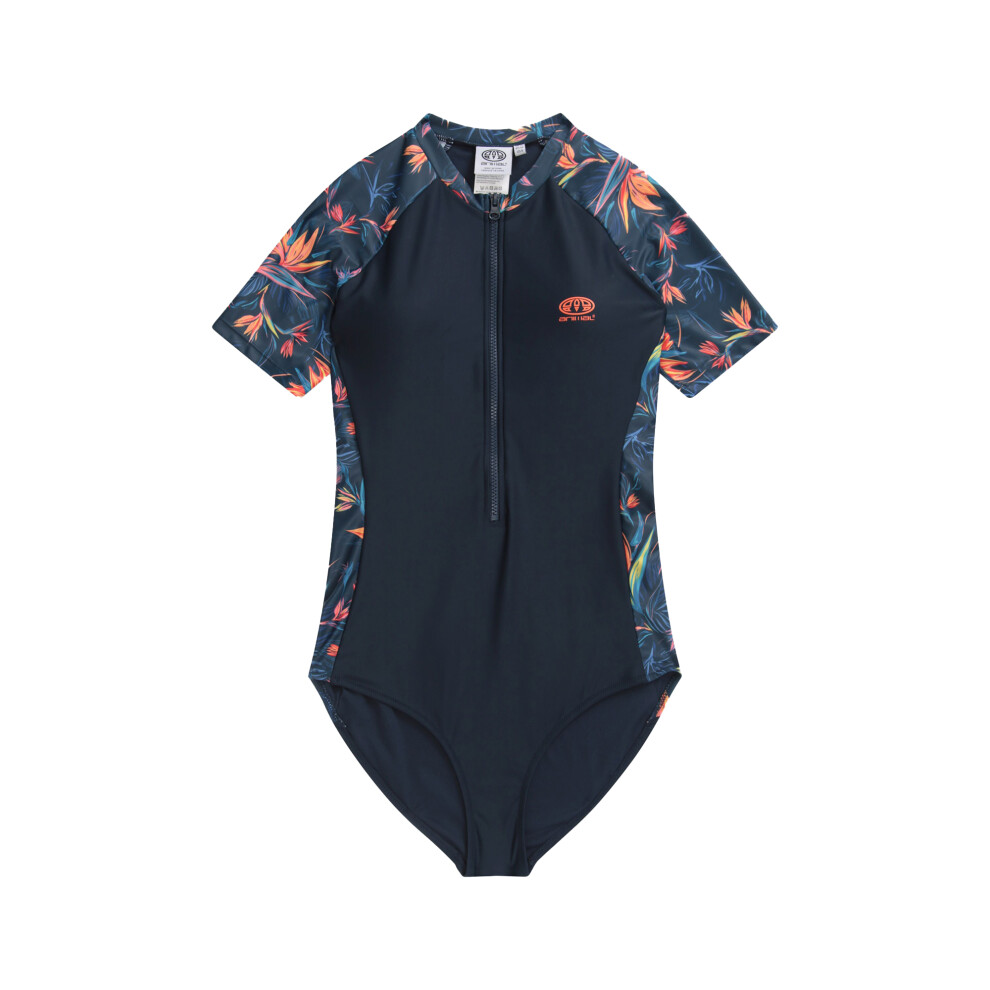 (6 UK, Orange) Animal Womens/Ladies Isla Tropical Leaves Short-Sleeved Wetsuit