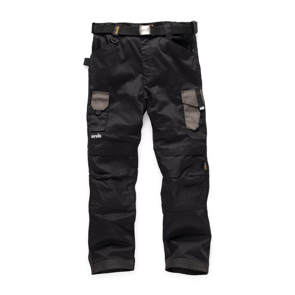 (32L, Black) Scruffs Mens Pro Flex Work Trousers