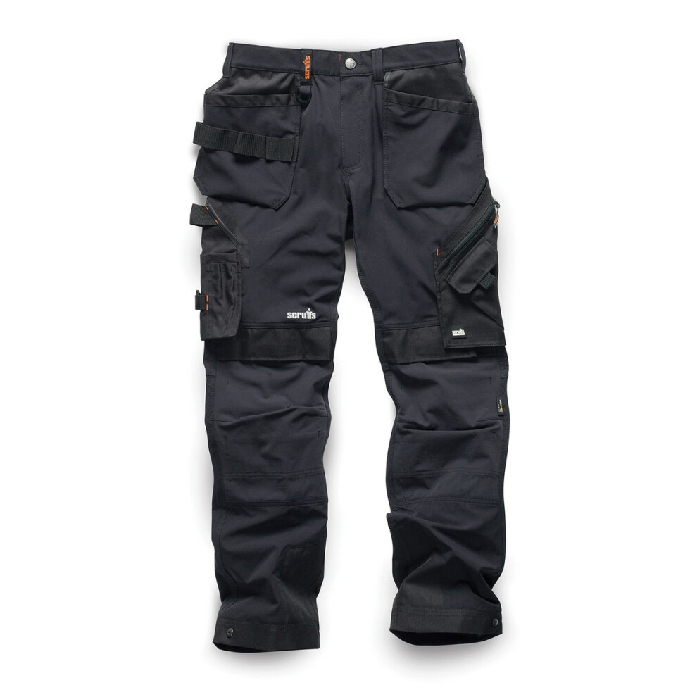 (40R, Black) Scruffs Mens Pro Flex Plus Holster Pocket Trousers