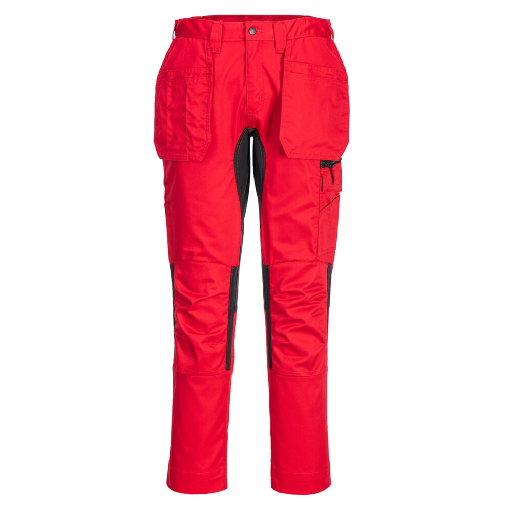 (32R, Deep Red) Portwest Mens WX2 Cargo Trousers