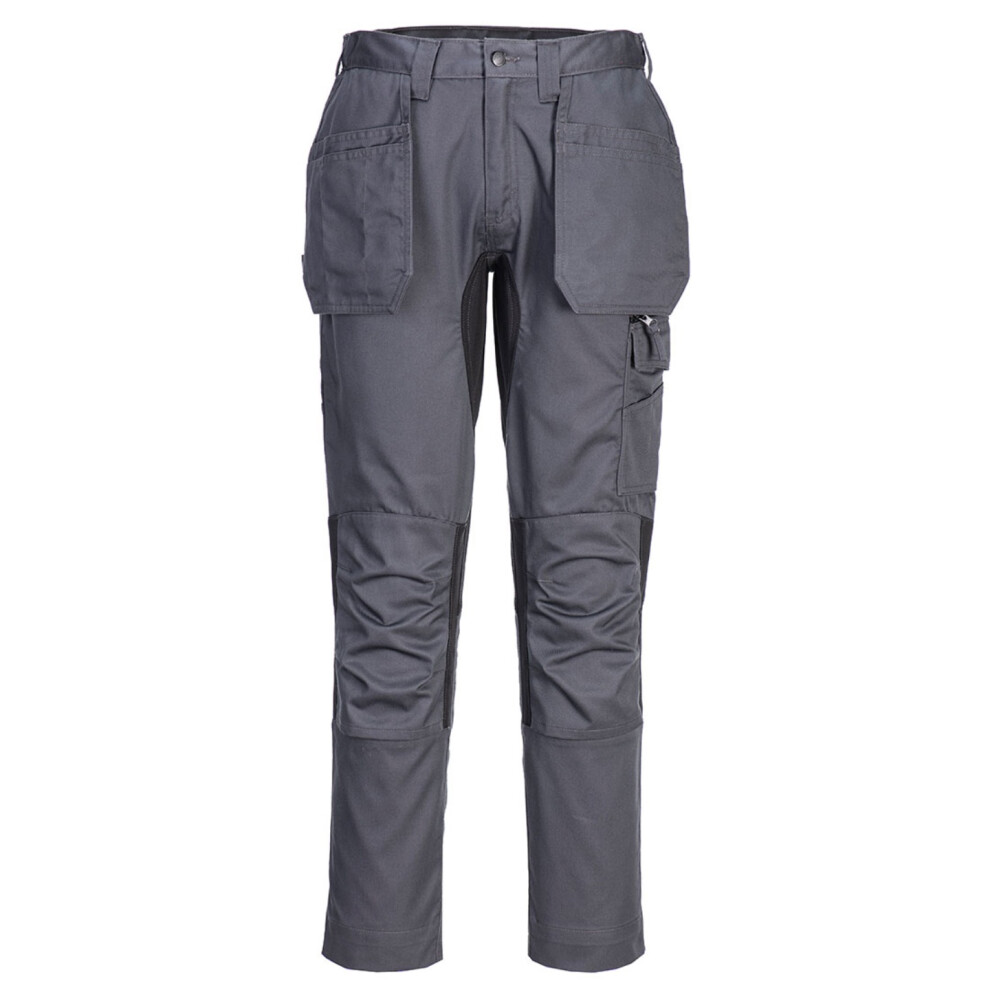 (42R, Metal Grey) Portwest Mens WX2 Cargo Trousers