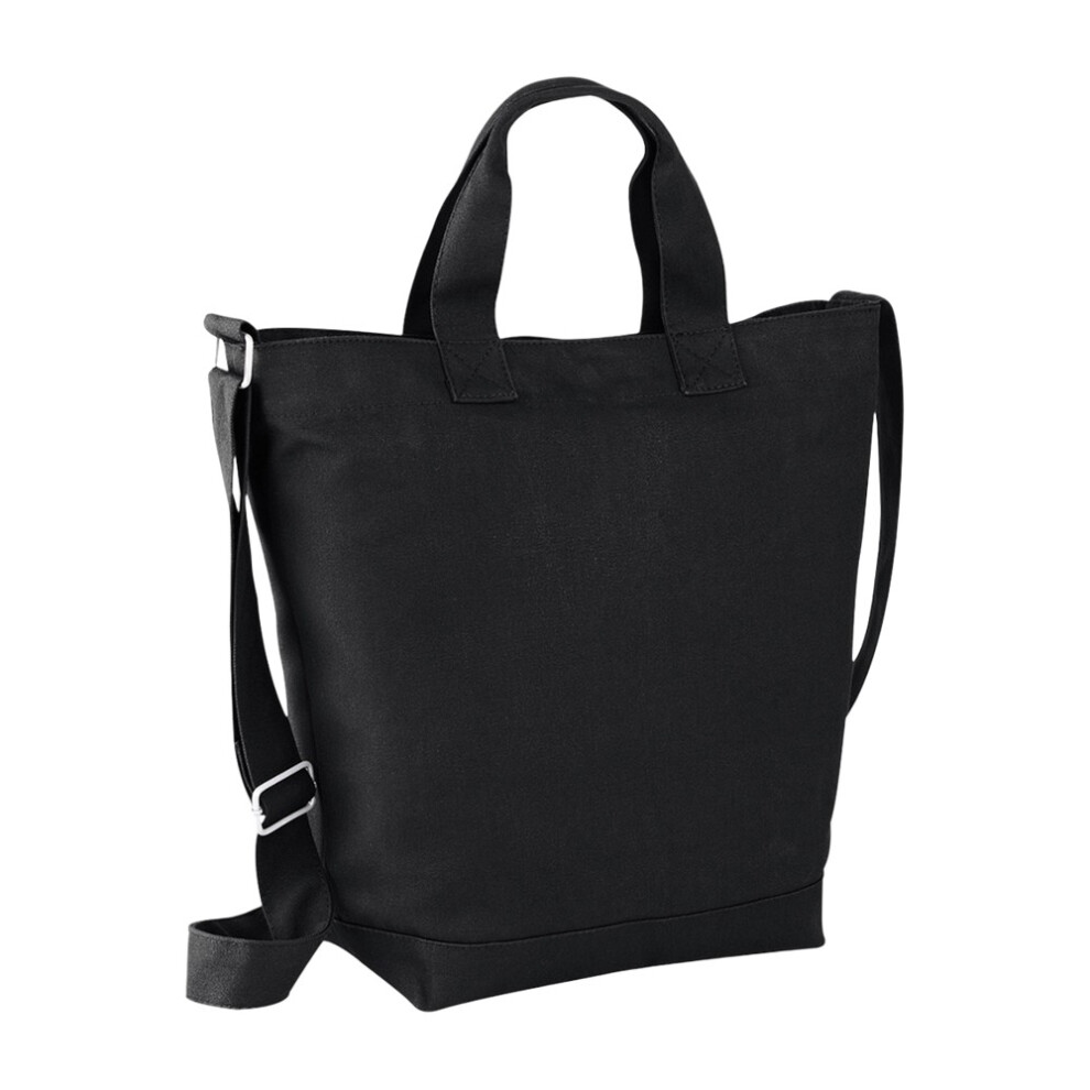 (One Size, Black) Bagbase Canvas Shopper Bag