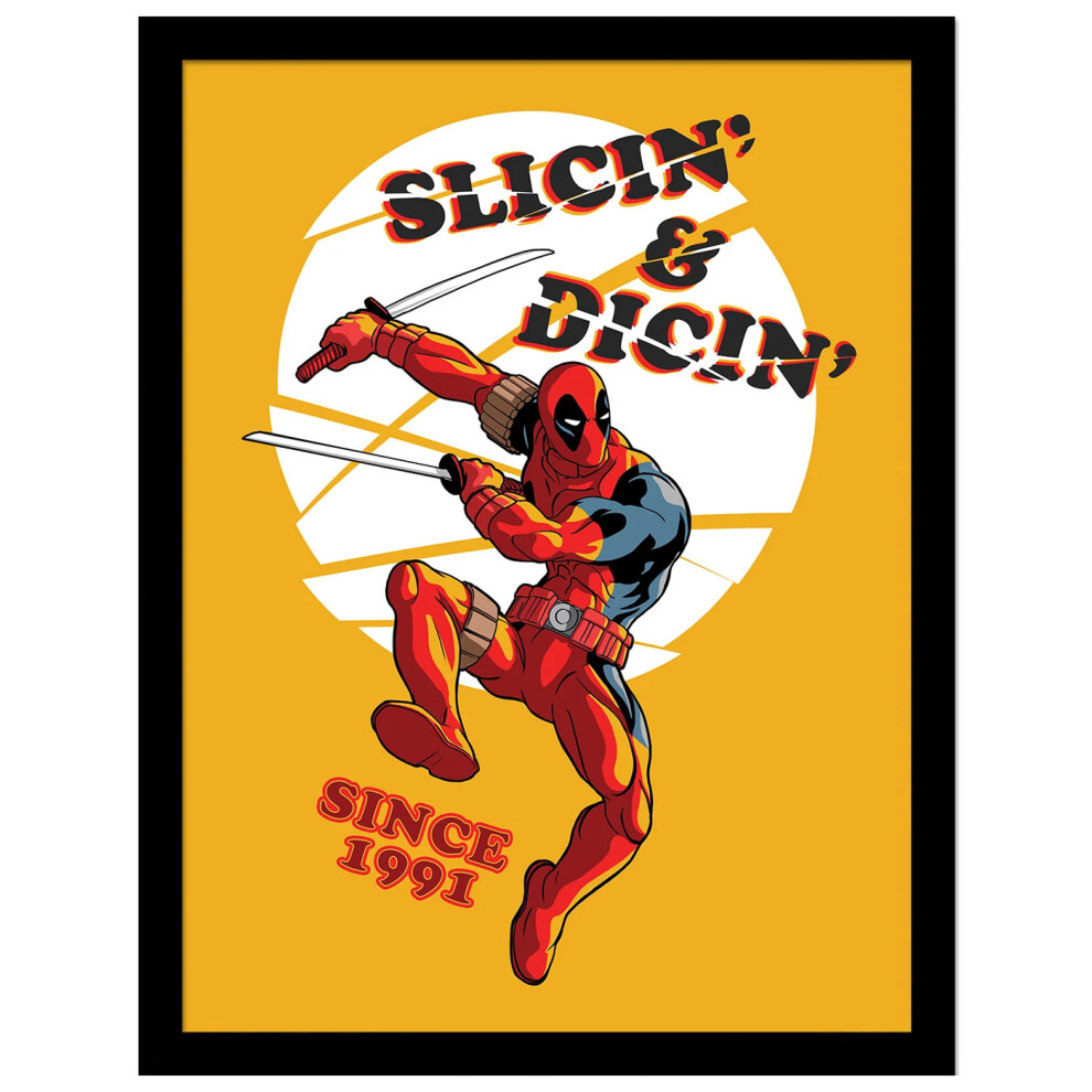 Deadpool Slicin & Dicin Framed Poster