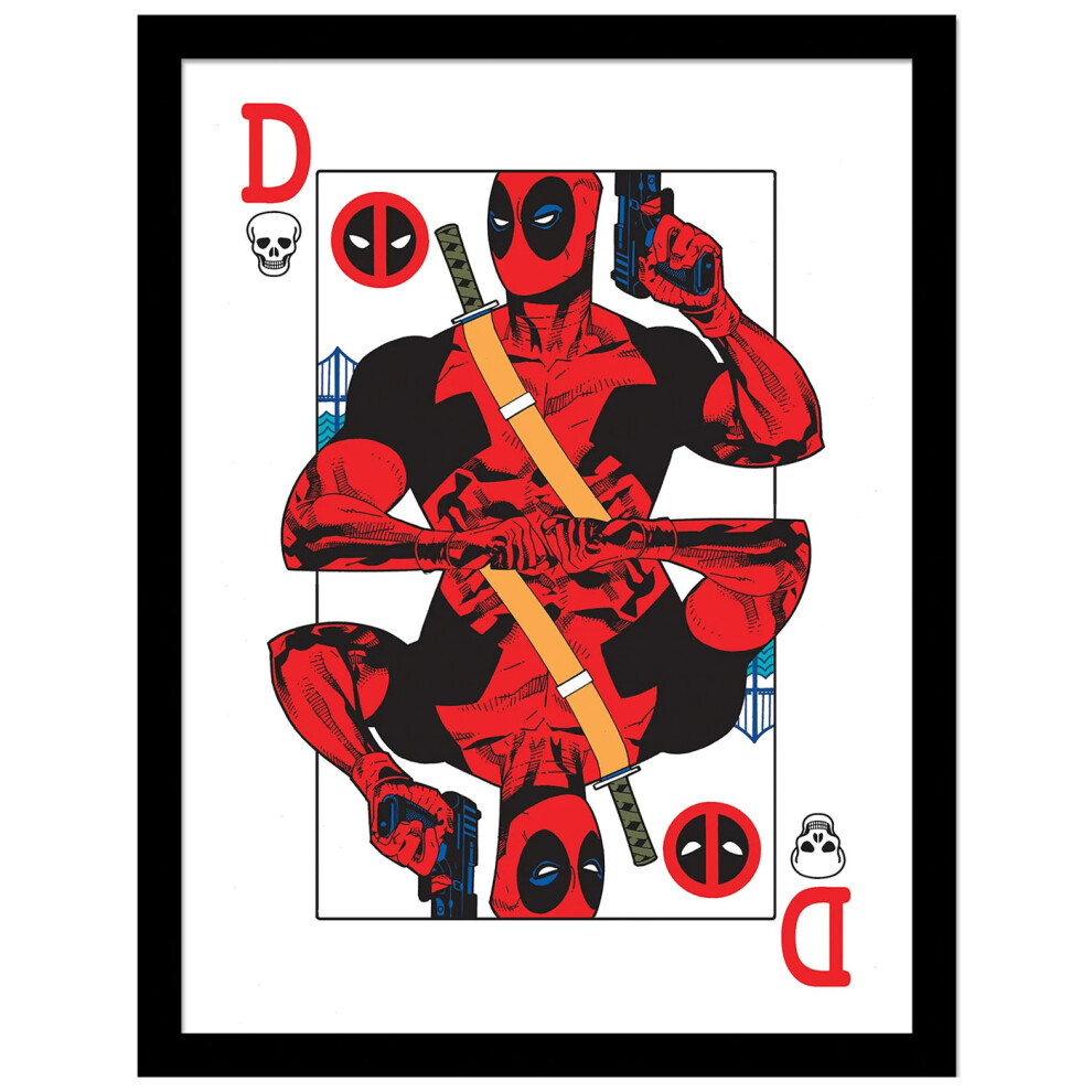 Deadpool Playing Card Framed Poster