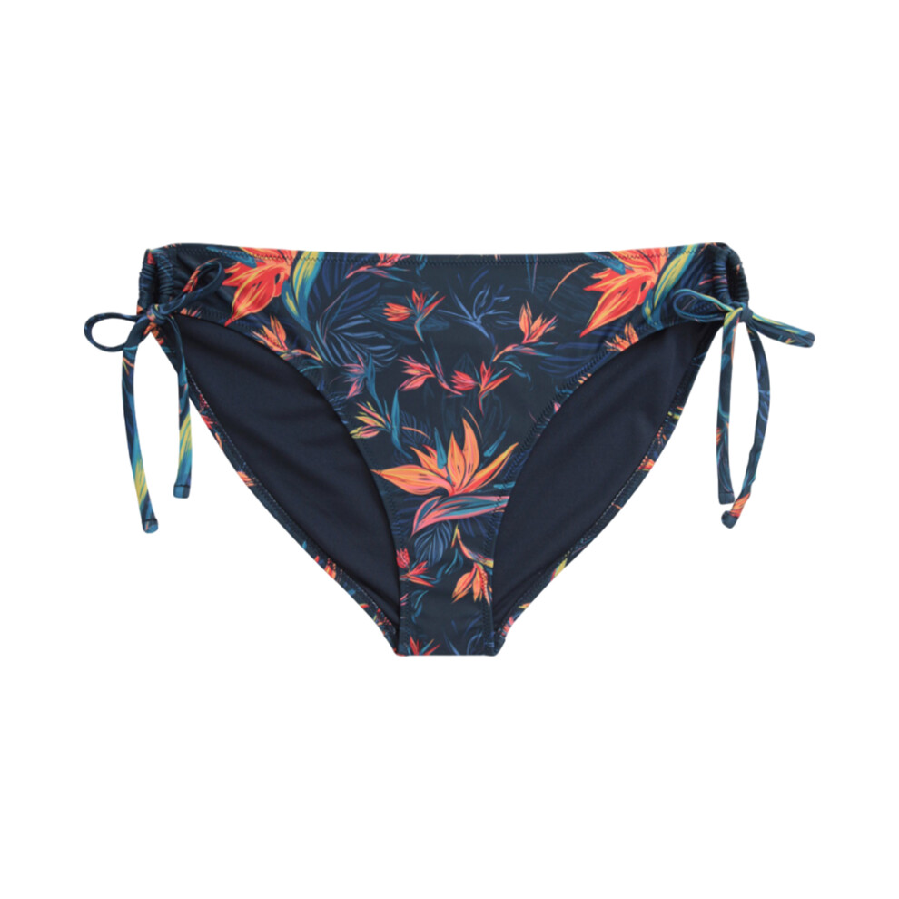 (20 UK, Orange) Animal Womens/Ladies Iona Leaf Print Recycled Side Tie Bikini Bottoms