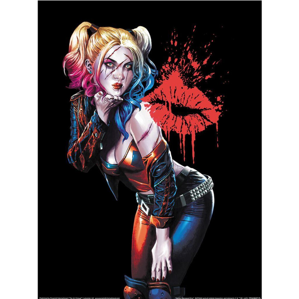 DC Comics Harley Deceased Kiss Paper Print