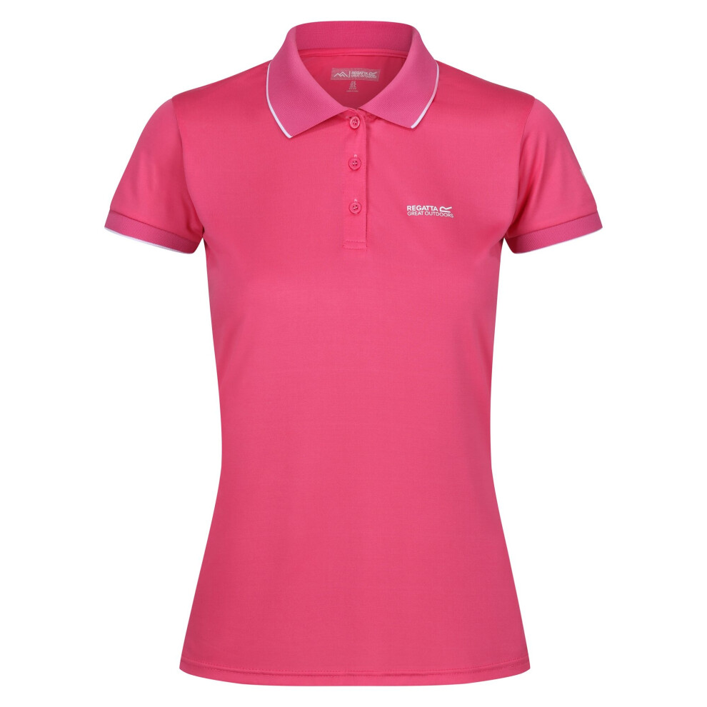 (8 UK, Flamingo Pink) Regatta Womens/Ladies Remex II Marl Active Polo Shirt