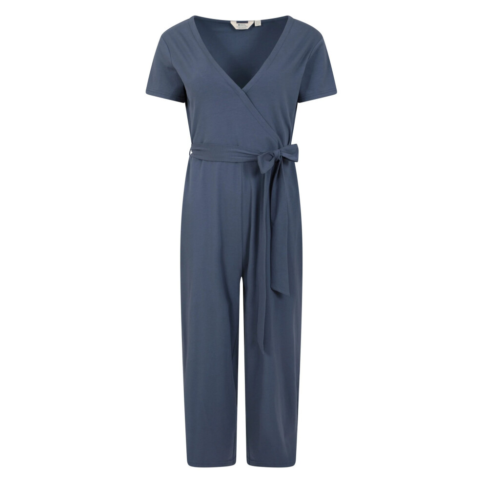 (14 UK, Blue) Mountain Warehouse Womens/Ladies Santorini Wrap Jumpsuit-image-OPC-PF65Q6Z-NEW