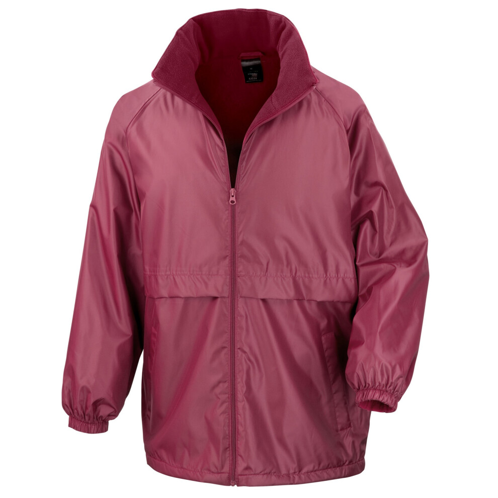 (XL, Burgundy) Result Core Mens Microfleece Lined Waterproof Jacket