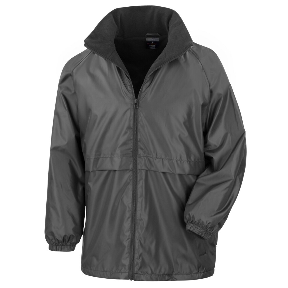 (3XL, Black) Result Core Mens Microfleece Lined Waterproof Jacket