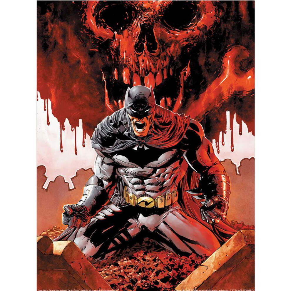 Batman Red Skull Comic Cover Print