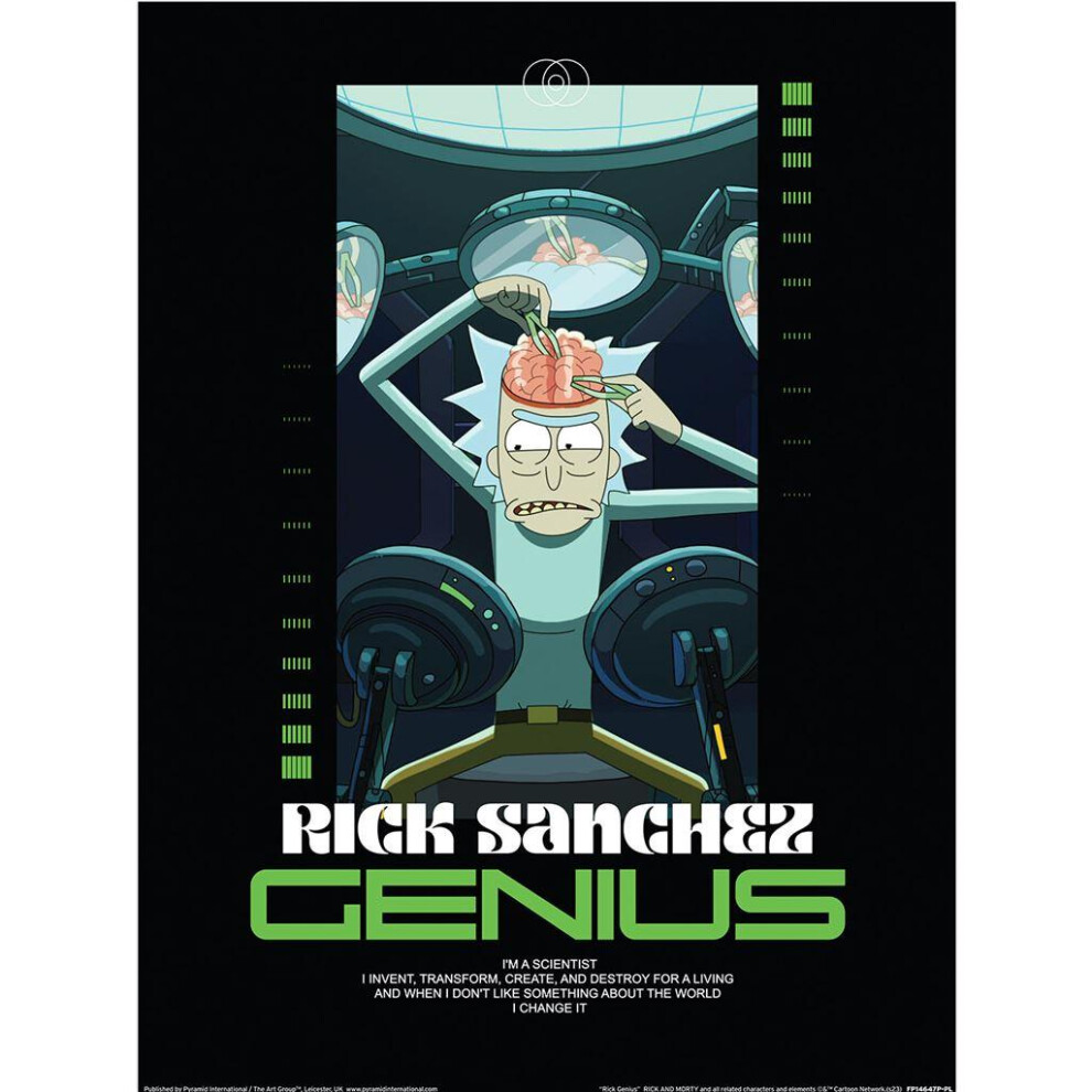 Rick And Morty Classrickal Rick Genius Paper Print