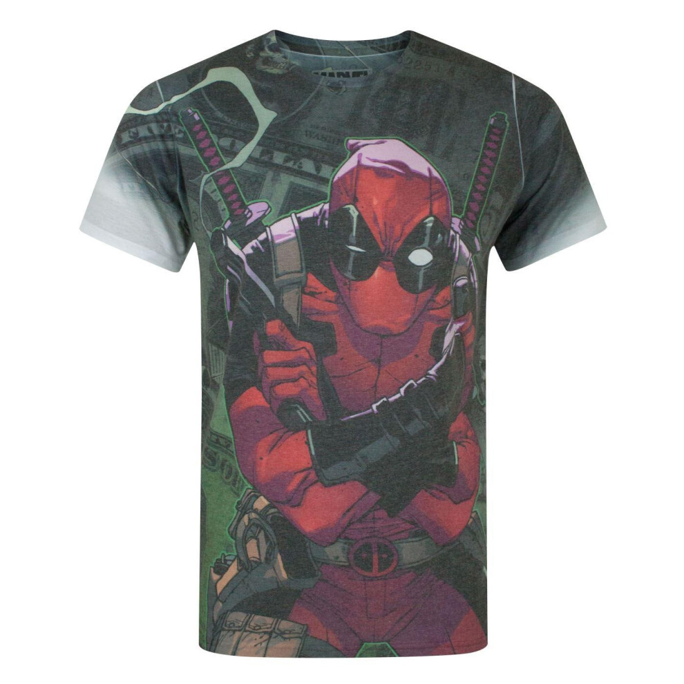 Deadpool Mens Cash Sublimation T-Shirt