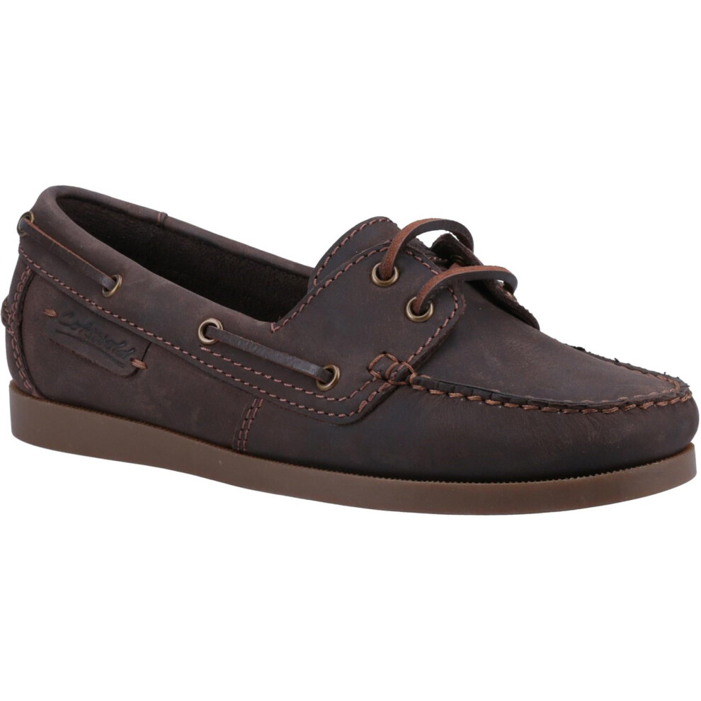 (4 UK, Brown) Cotswold Womens/Ladies Waterlane Leather Boat Shoes