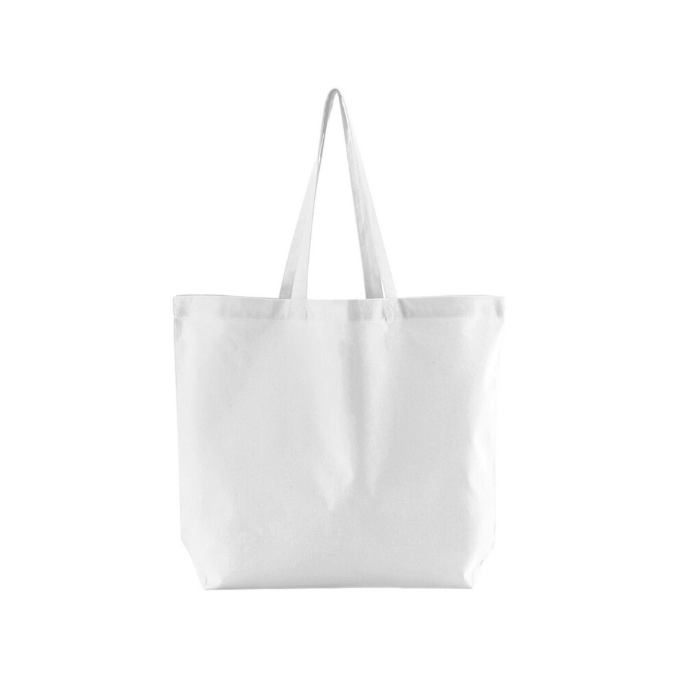 Westford Mill Unisex White Organic Cotton Maxi Tote Bag