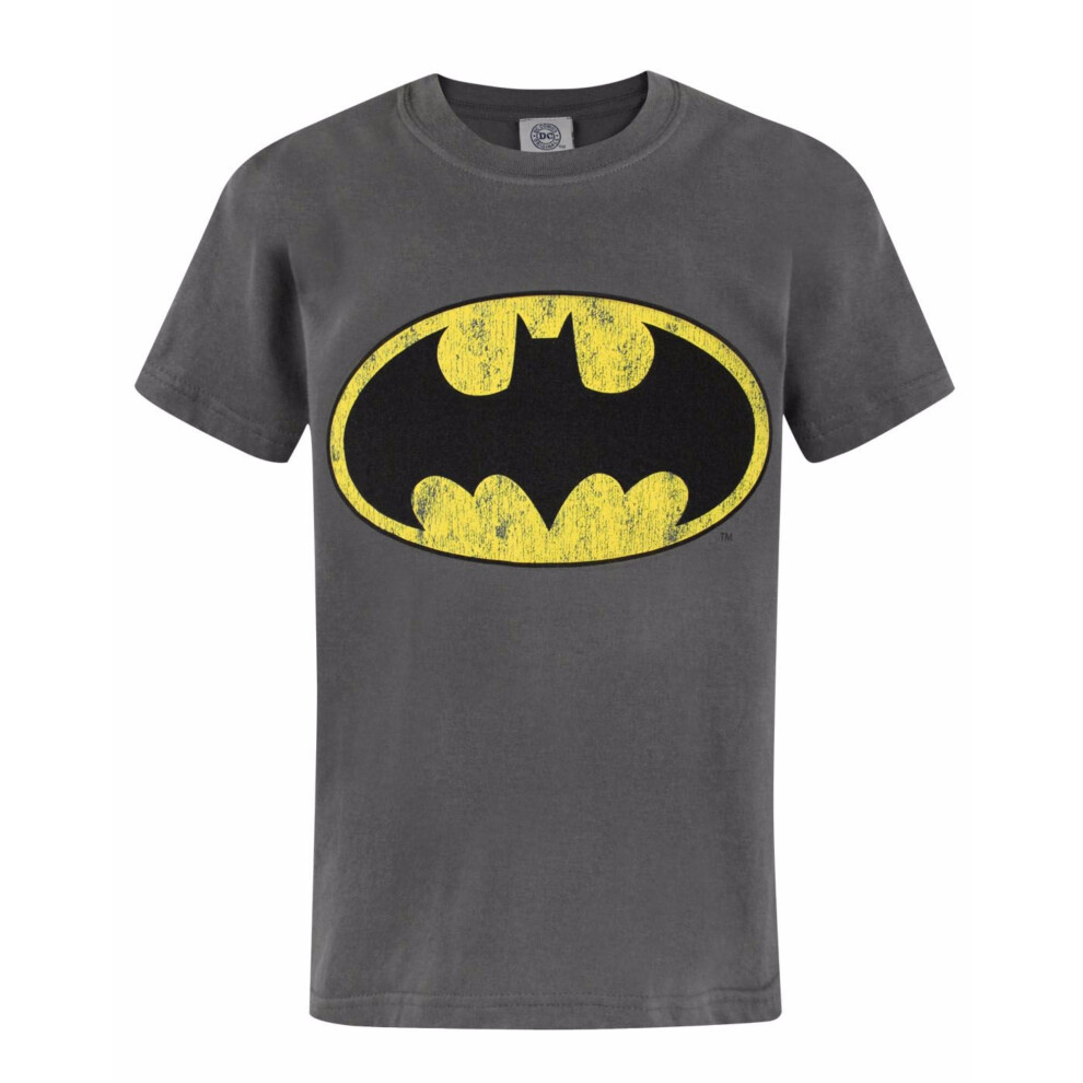 Batman Childrens/Boys Official Distressed Logo T-Shirt