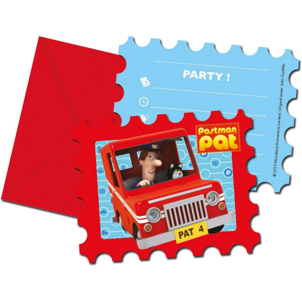 Postman Pat Logo Invitations (Pack Of 6)