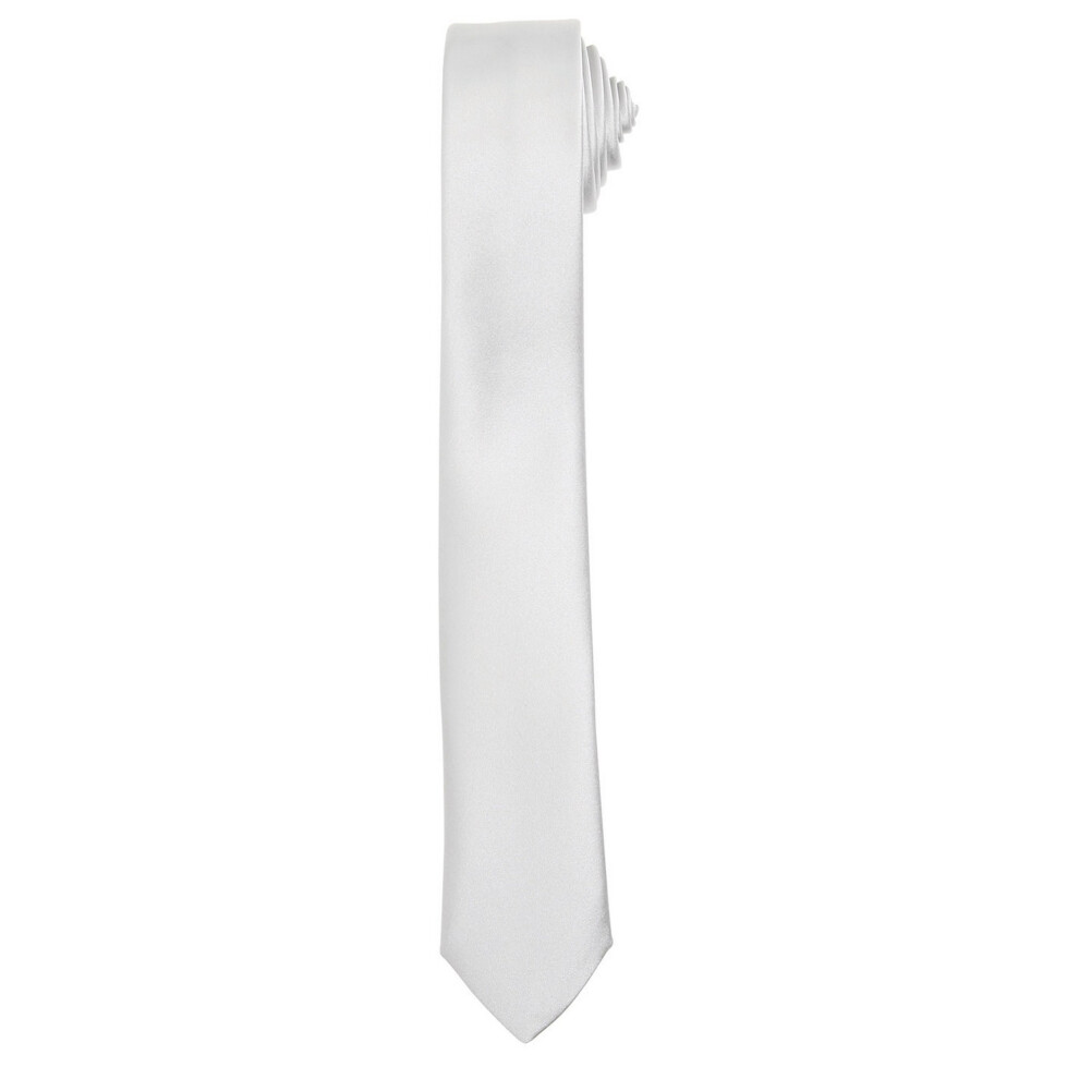 (One Size, Silver) Premier Unisex Adult Slim Tie