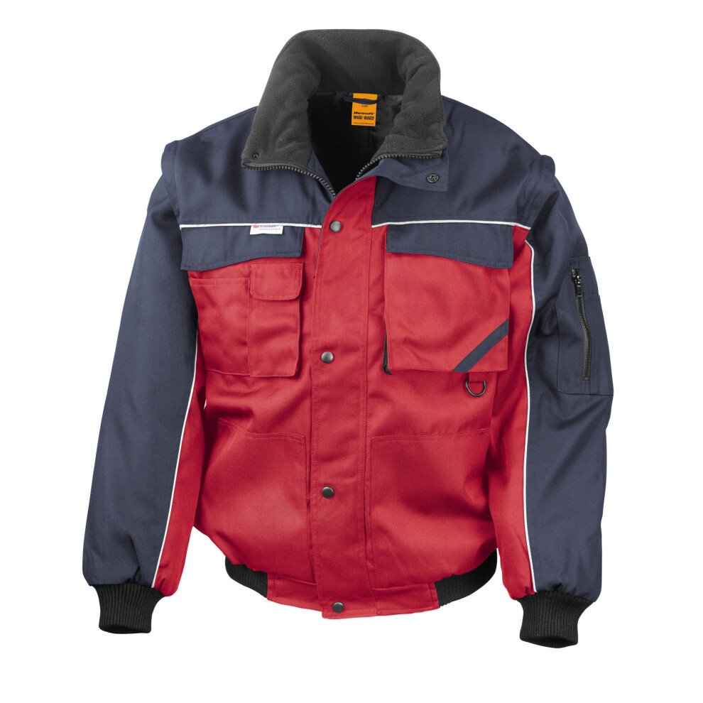 (S, Red/Navy) WORK-GUARD by Result Mens Heavy Duty Jacket