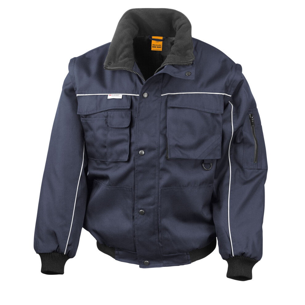 (L, Navy) WORK-GUARD by Result Mens Heavy Duty Jacket