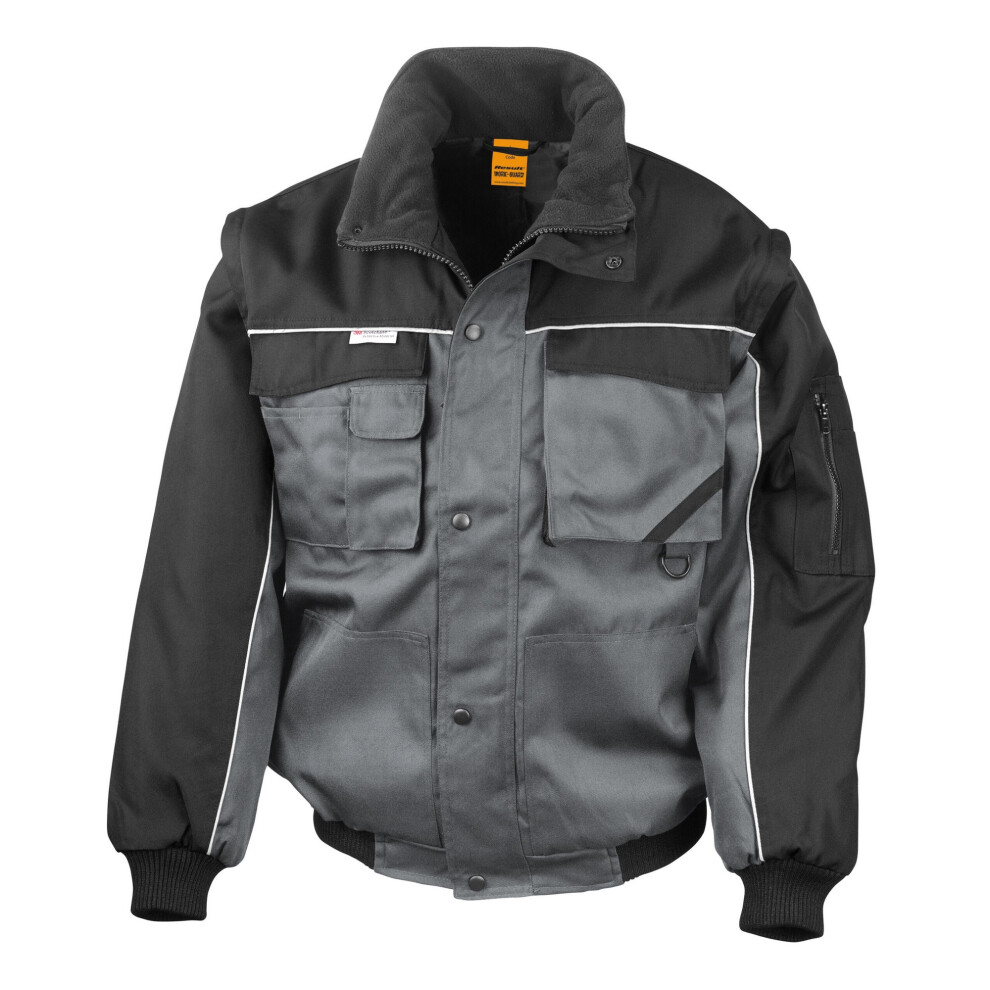 (XXL, Grey/Black) WORK-GUARD by Result Mens Heavy Duty Jacket