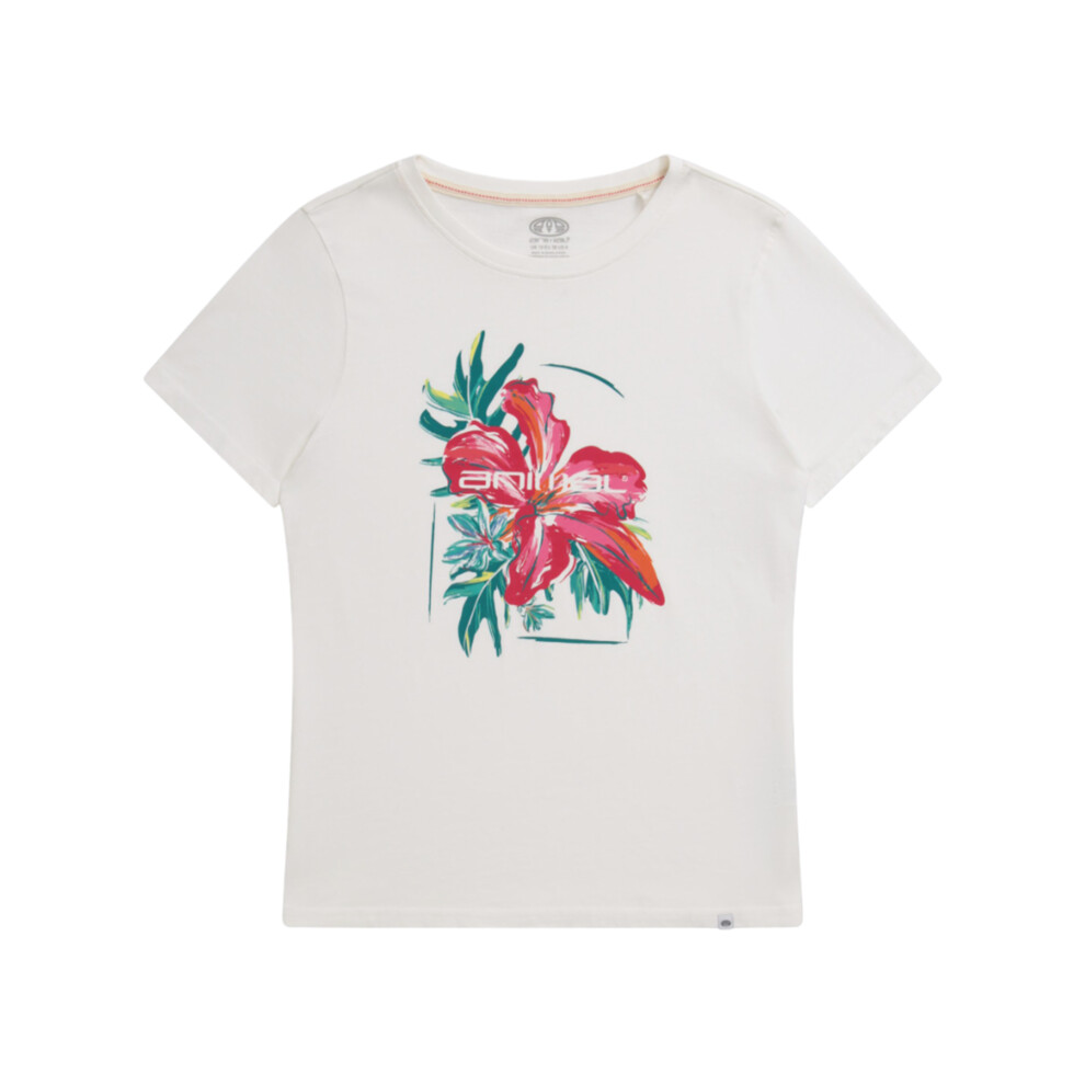 (6 UK, White) Animal Womens/Ladies Carina Hibiscus Organic T-Shirt