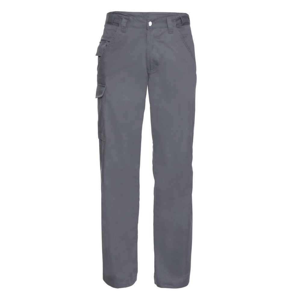 Russell Men's Grey (28L, Convoy ) Polycotton Work Trousers 28L