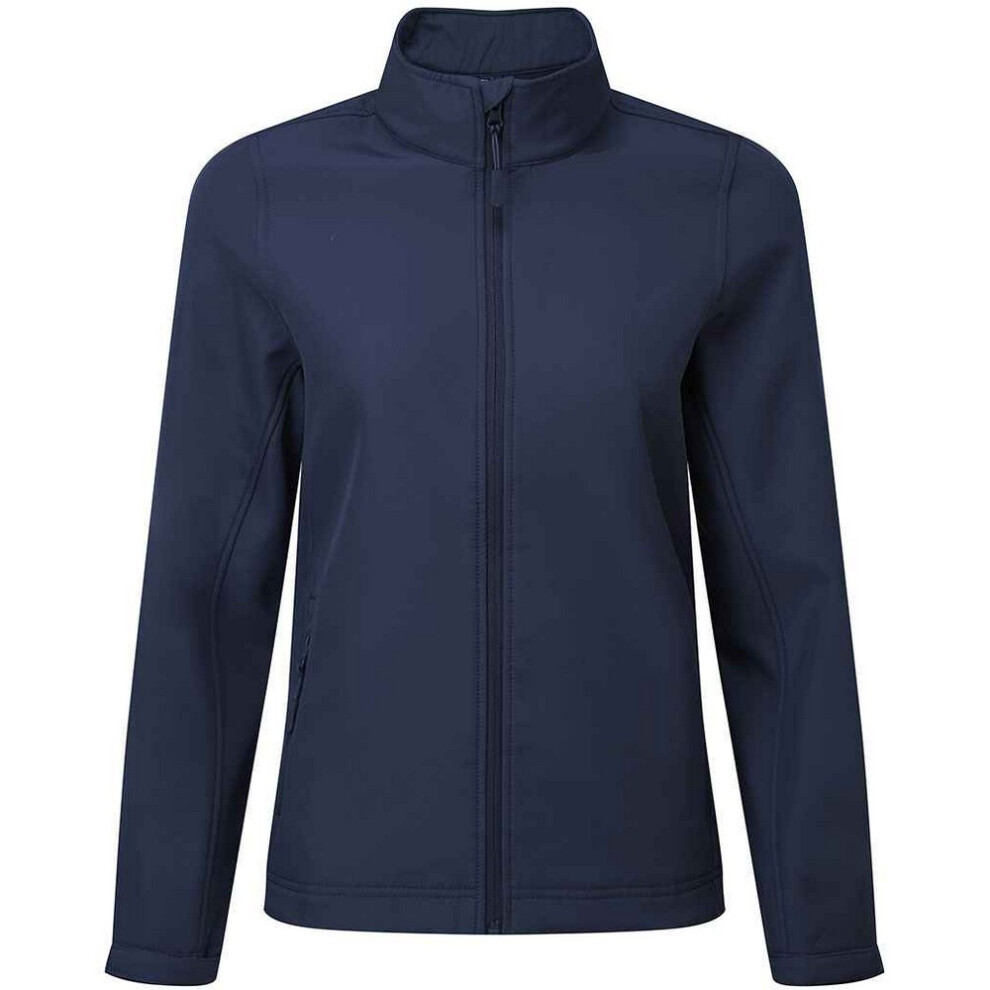 (M, Navy) Premier Womens/Ladies Windchecker Soft Shell Jacket-image-OPC-PF667YZ-NEW