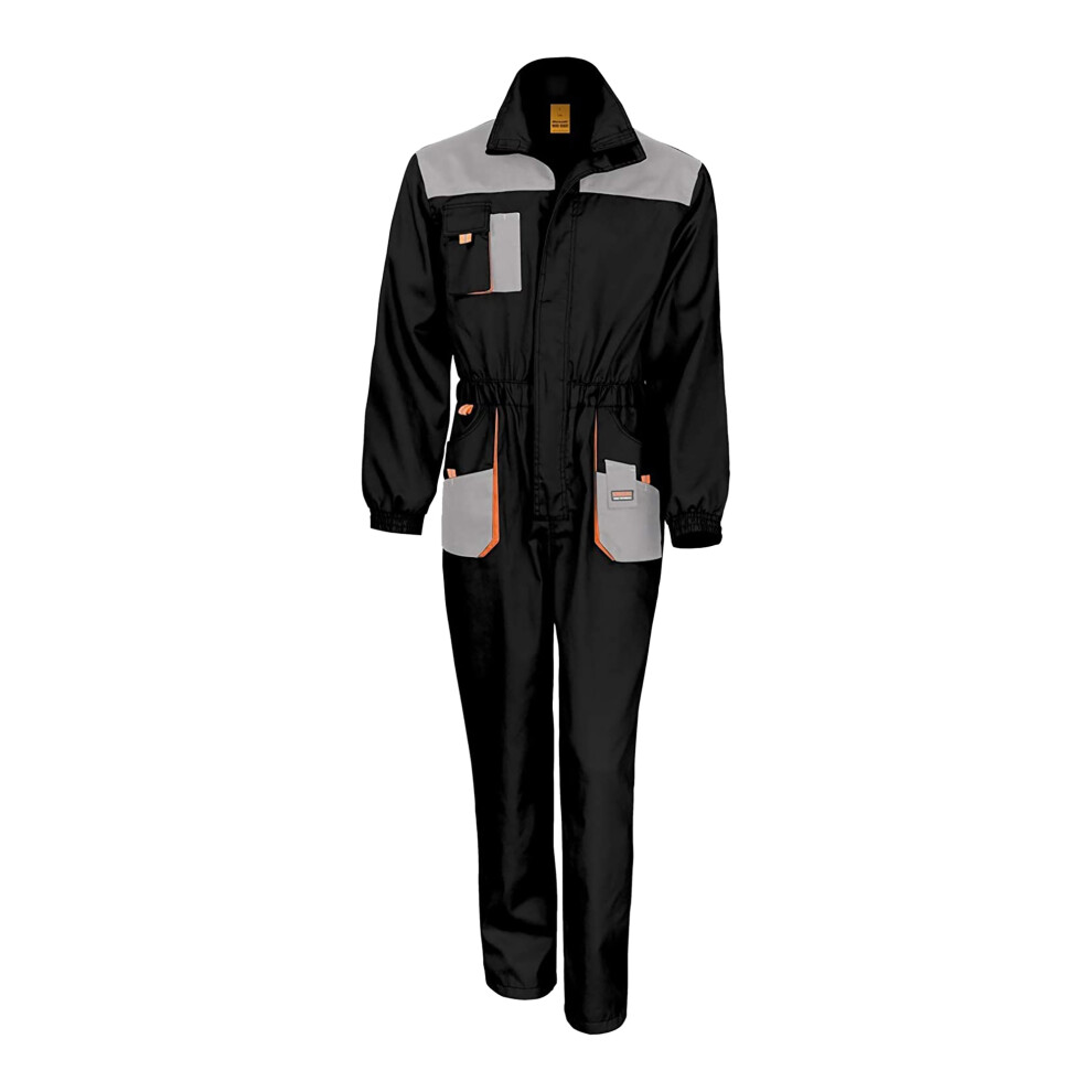 (2XL, Black/Grey) Result Work-Guard Mens Lite Coverall