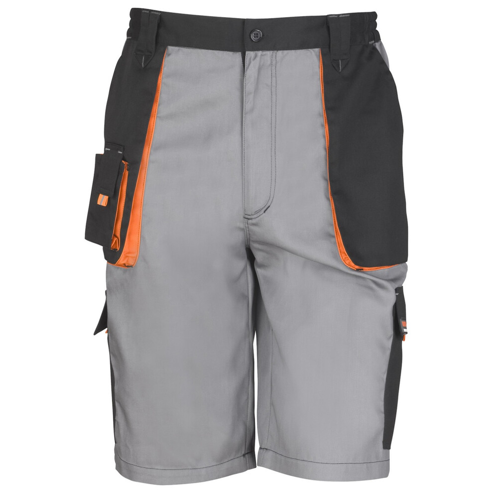 (XL, Grey/Black) Result Work-Guard Mens Lite Shorts